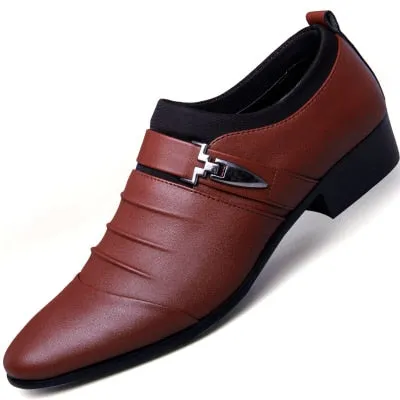 2020 Summer Black Brown White Men Leather Shoes Mens Pointed Toe Dress Shoes High Quality Formal Slip On Hollow Out Sandals Man