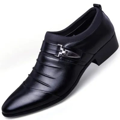 2020 Summer Black Brown White Men Leather Shoes Mens Pointed Toe Dress Shoes High Quality Formal Slip On Hollow Out Sandals Man