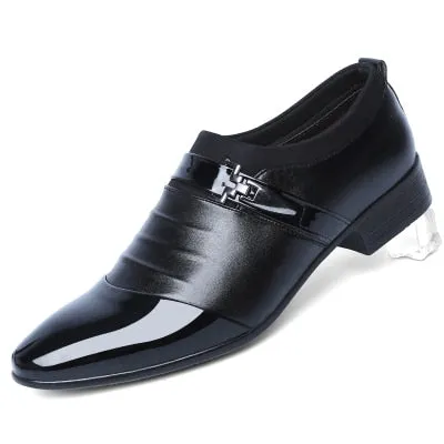 2020 Summer Black Brown White Men Leather Shoes Mens Pointed Toe Dress Shoes High Quality Formal Slip On Hollow Out Sandals Man