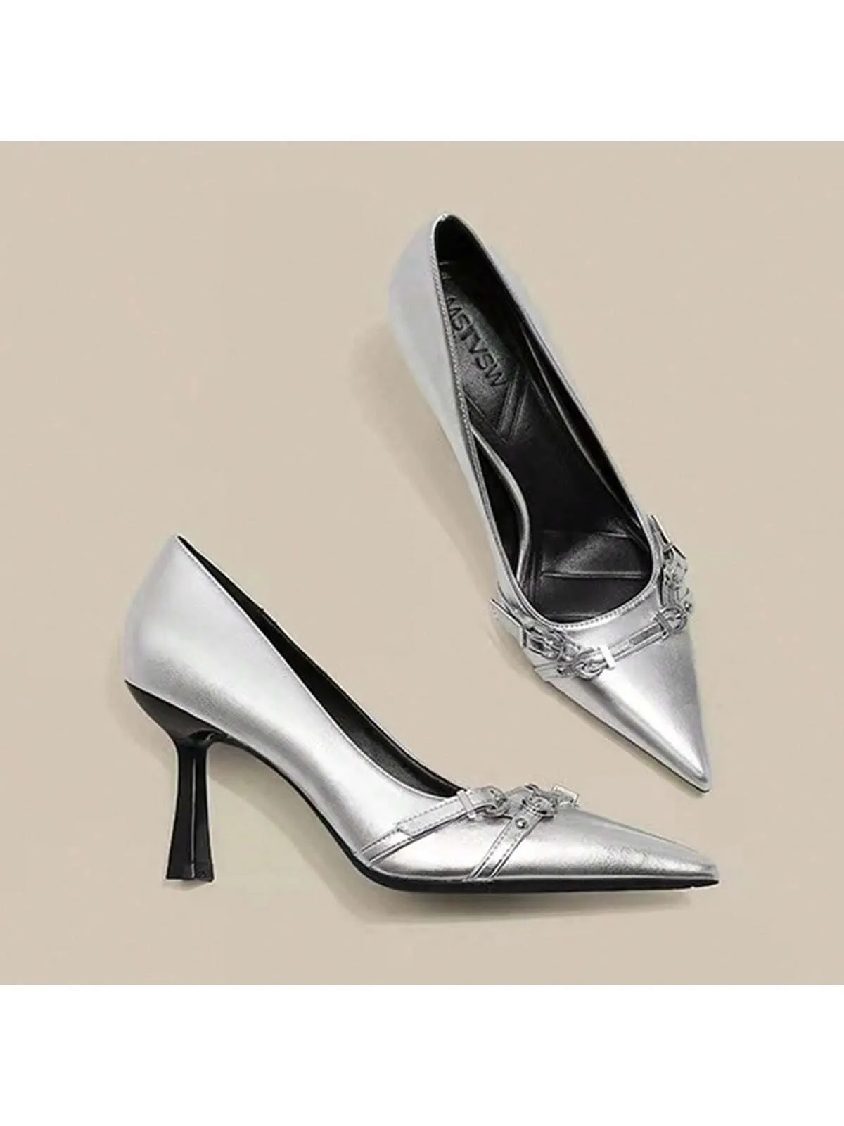 2024 New High Heels Elegant Pointed Toe Stilettos, Mature French Chic Style