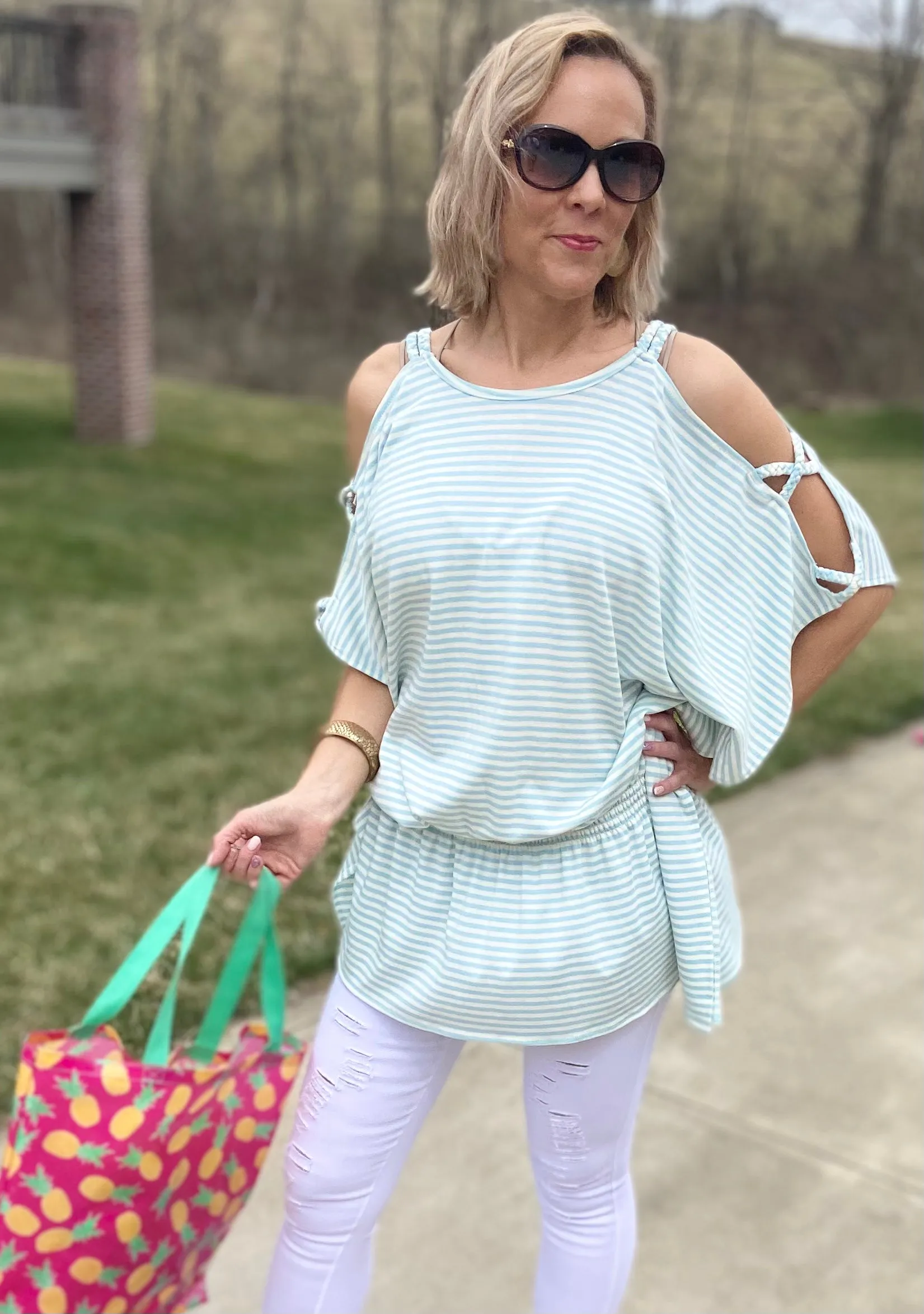 Afternoon Stroll Striped Top