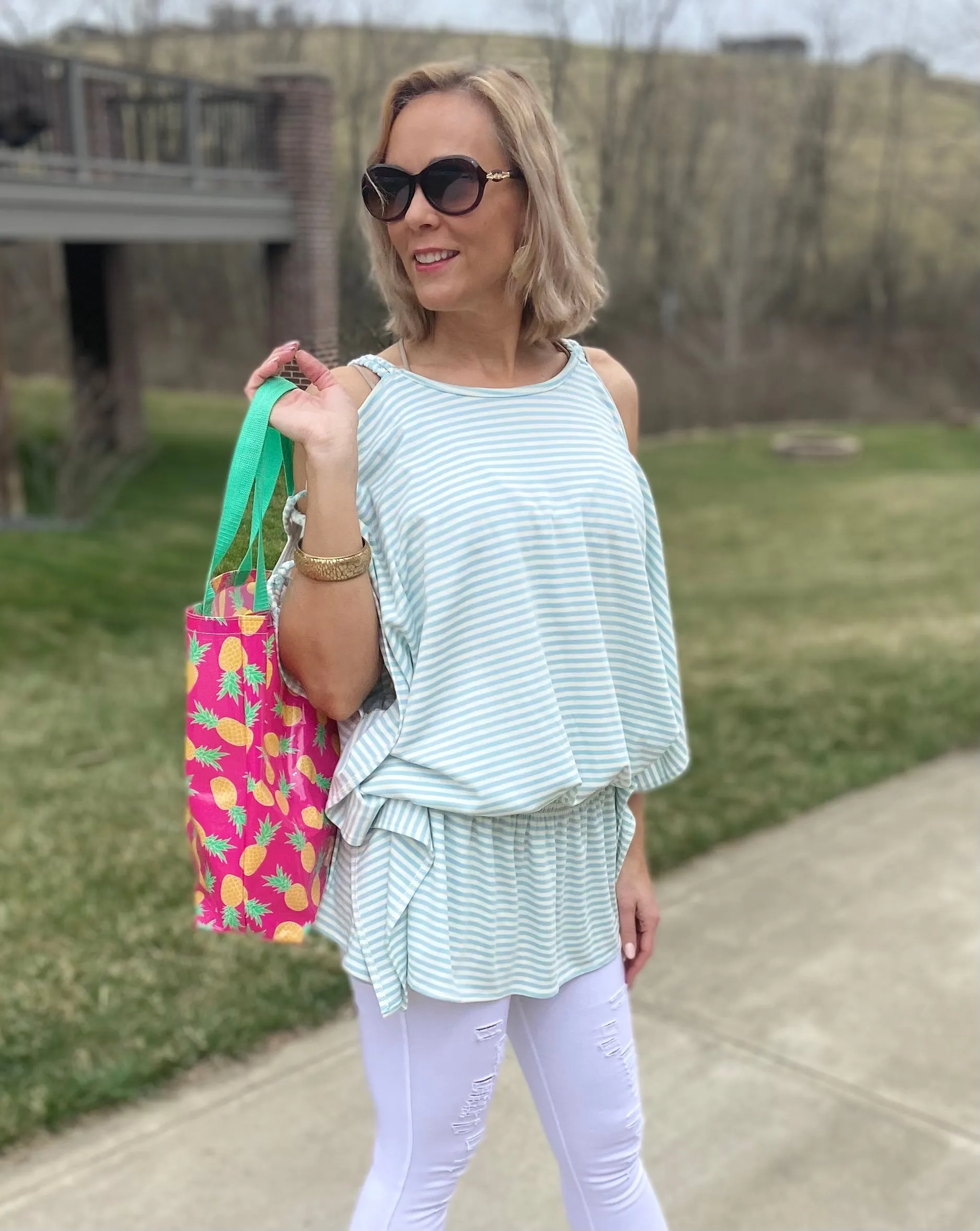 Afternoon Stroll Striped Top