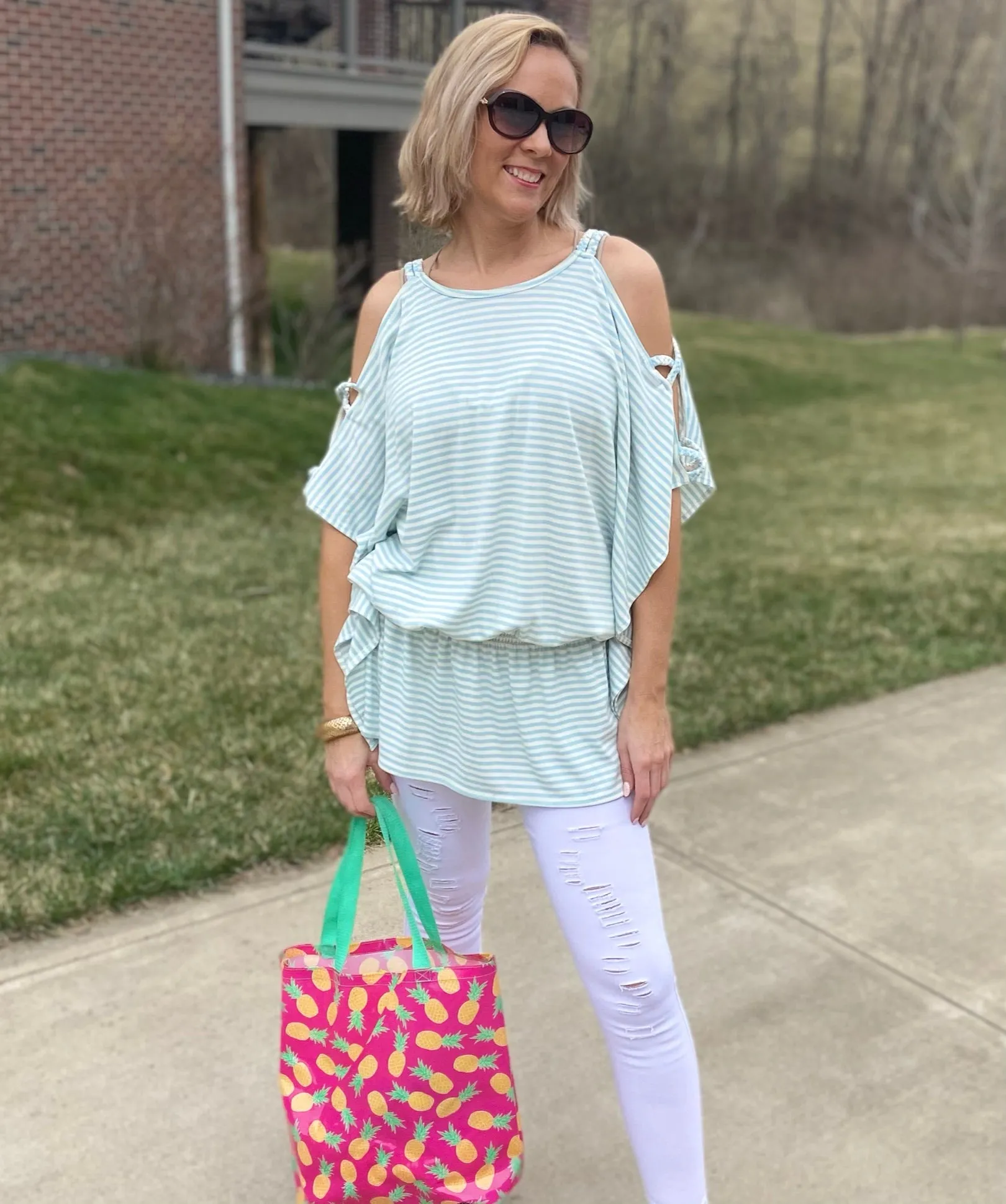 Afternoon Stroll Striped Top