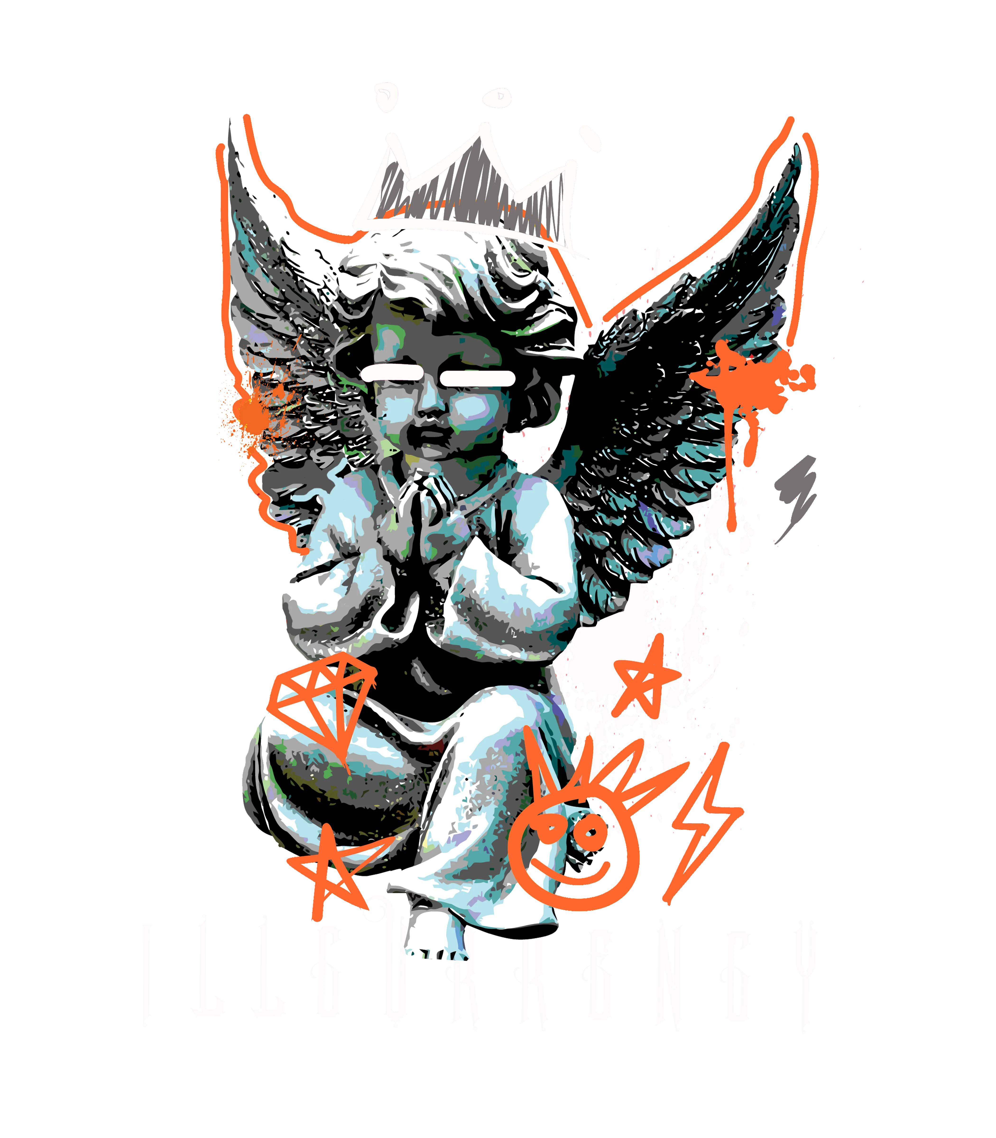 Air Jordan 3 Retro “Fear” | illcurrency Black T-Shirt (Graffiti Angel)