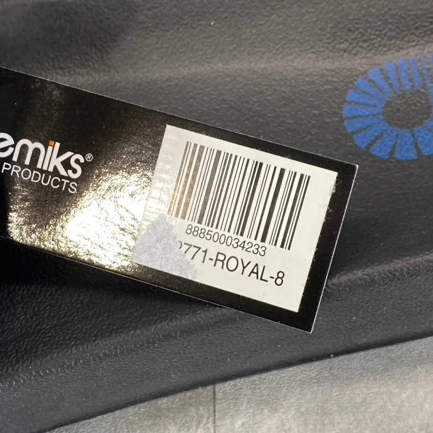AKADEMIKS Men's Black/Royal Flip 1.0 Stripe Slide Sandals SZ 9