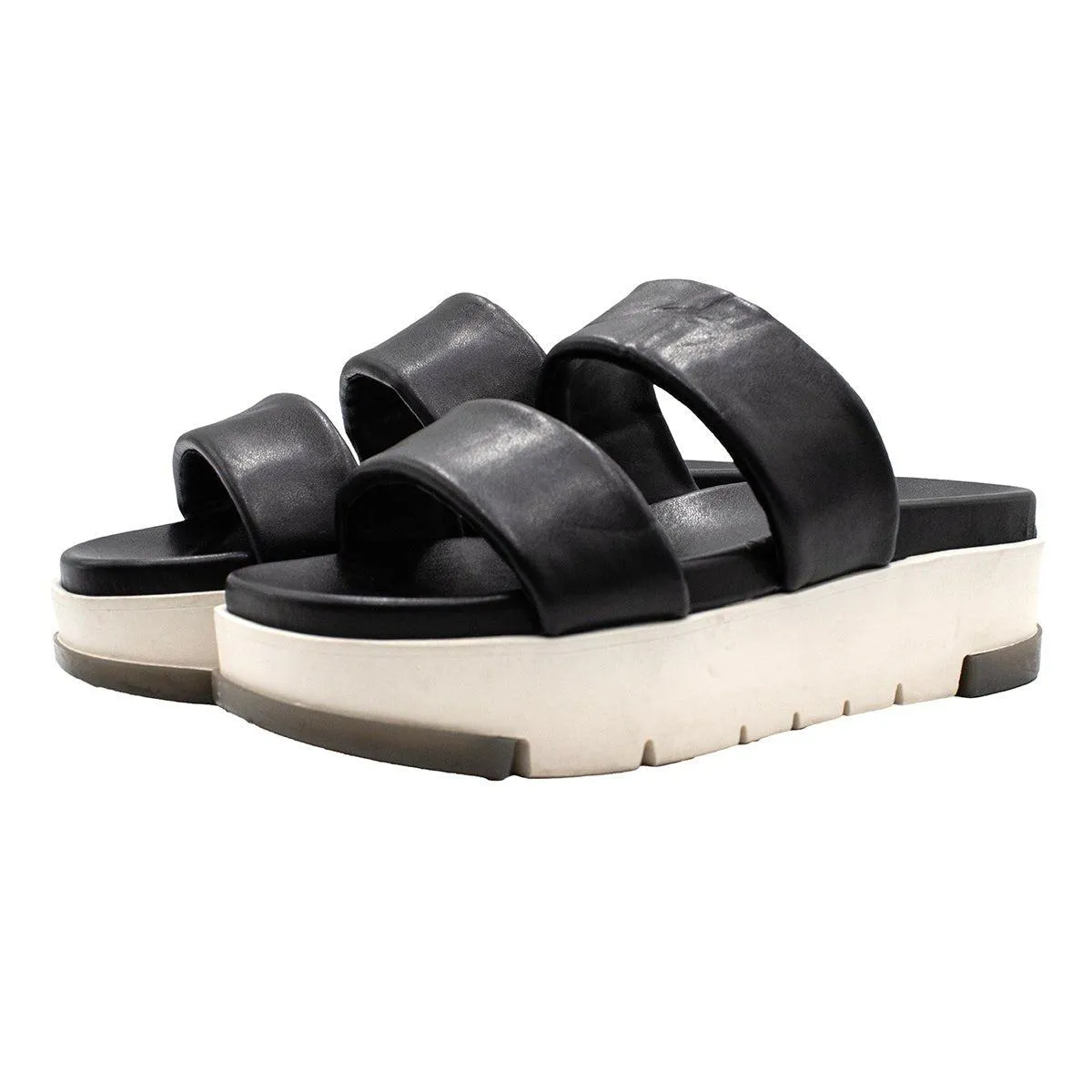 Aldo Platform Sandals Leather Black Colour For Women