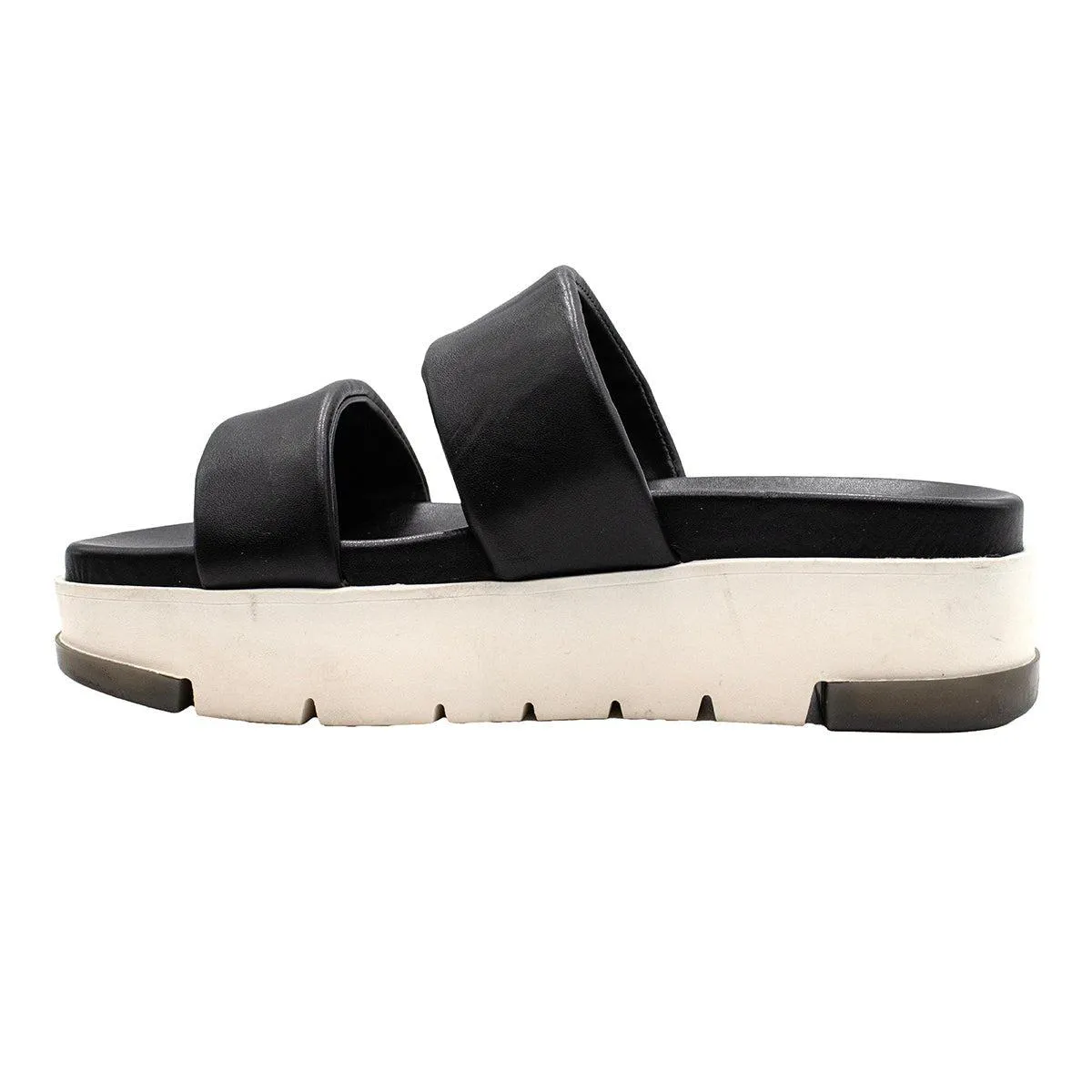 Aldo Platform Sandals Leather Black Colour For Women