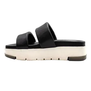 Aldo Platform Sandals Leather Black Colour For Women