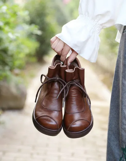 Ankle Lace-up Comfortable Winter Wedge Boots