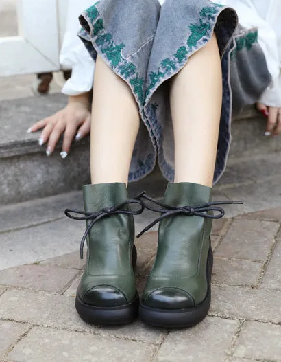 Ankle Lace-up Comfortable Winter Wedge Boots