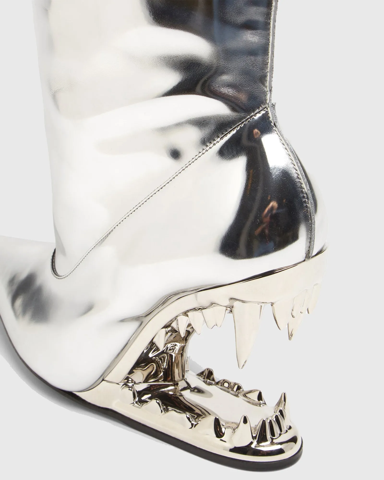 Antonia Wolf Tooth Metallic Knee High Boots