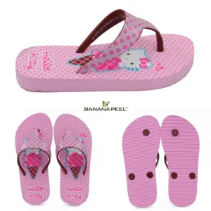 Banana Peel Girls Slippers Kids Frozen Sweet Hello Kitty - Strawberry HK on Top