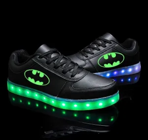Batman Light Up Shoes Flashing LED Luminous Shoes Low Top Unisex Shoes