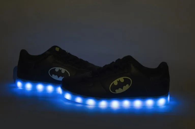 Batman Light Up Shoes Flashing LED Luminous Shoes Low Top Unisex Shoes