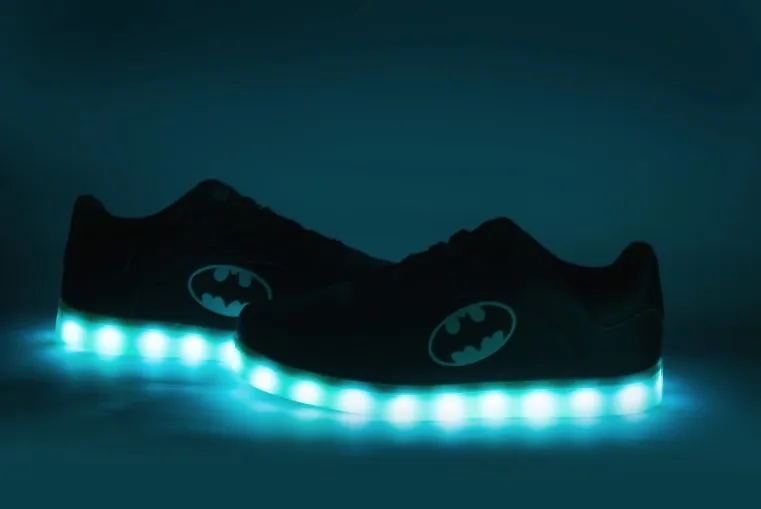 Batman Light Up Shoes Flashing LED Luminous Shoes Low Top Unisex Shoes