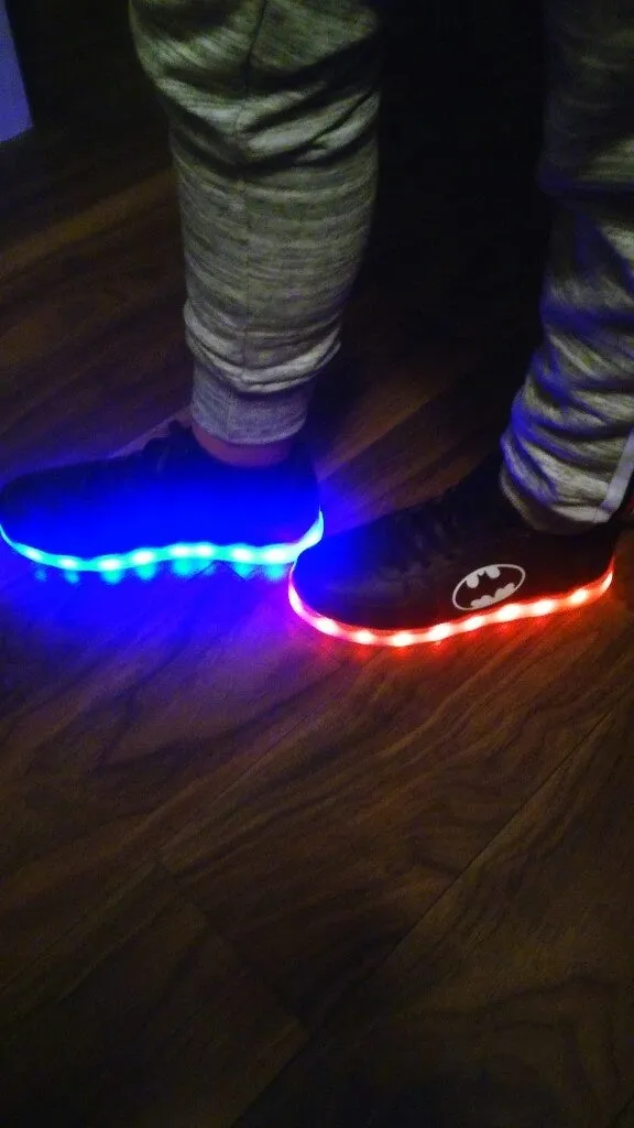 Batman Light Up Shoes Flashing LED Luminous Shoes Low Top Unisex Shoes