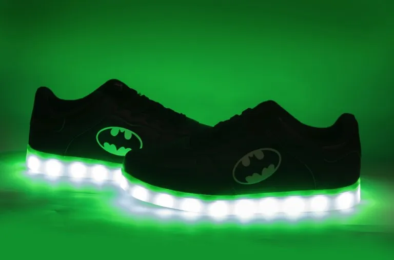 Batman Light Up Shoes Flashing LED Luminous Shoes Low Top Unisex Shoes