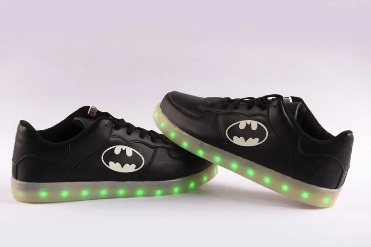 Batman Light Up Shoes Flashing LED Luminous Shoes Low Top Unisex Shoes