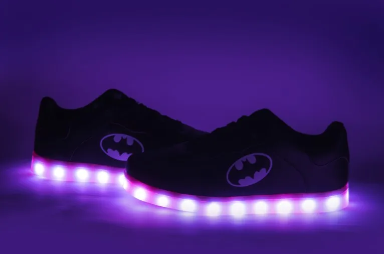 Batman Light Up Shoes Flashing LED Luminous Shoes Low Top Unisex Shoes