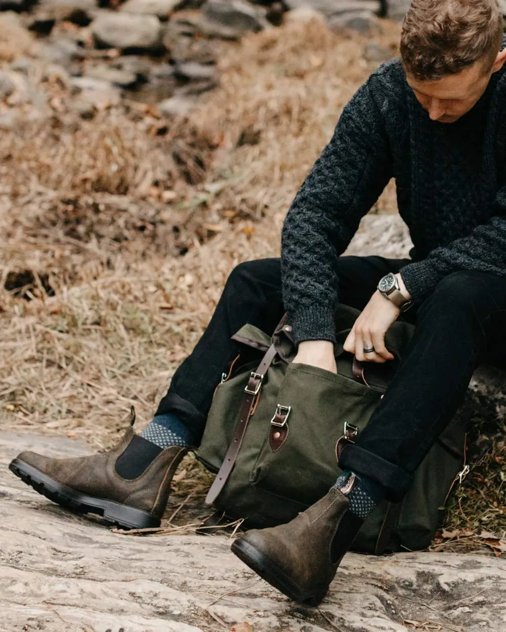 Blundstone 1615 Classic Waxed Suede Chelsea Boots