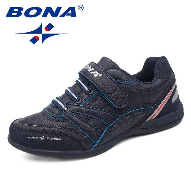 BONA New Classics Style Children Casual Shoes Hook & Loop Boys Shoes Outdoor Walking Jooging Sneakers Comfortable Free Shipping