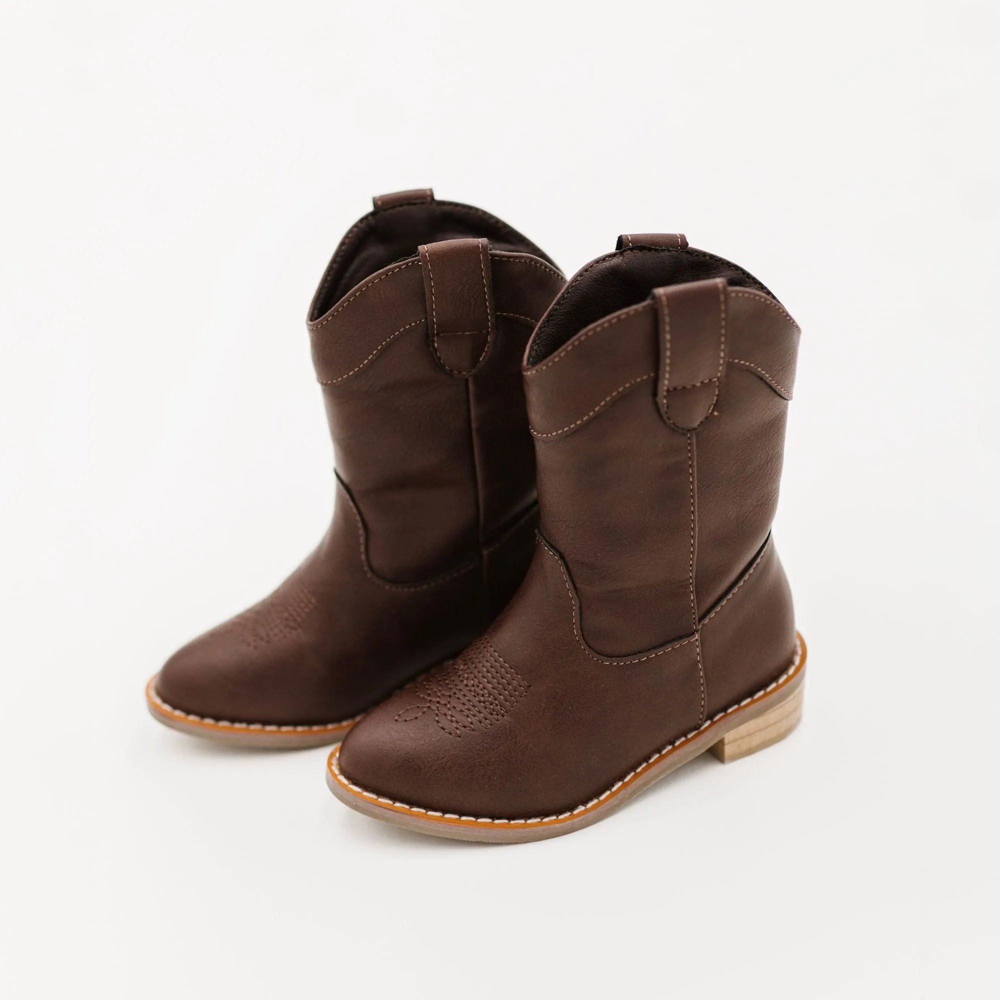 Brown Solid Western Boot