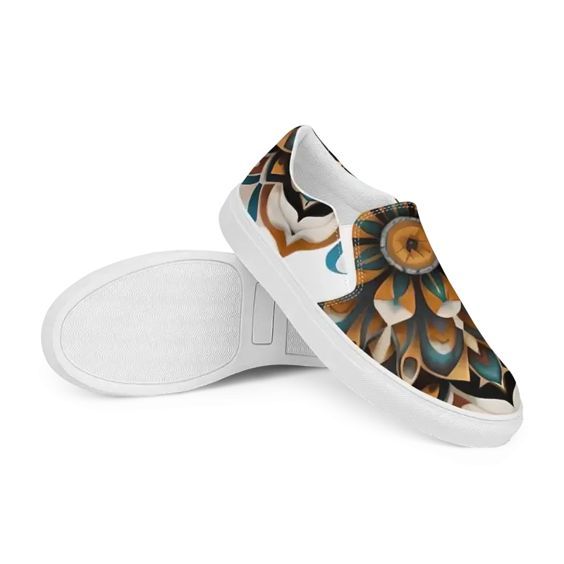Chic Geometric Pattern Canvas Shoes for Women