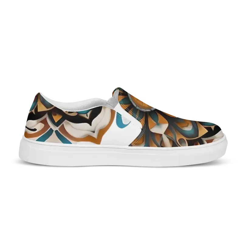 Chic Geometric Pattern Canvas Shoes for Women