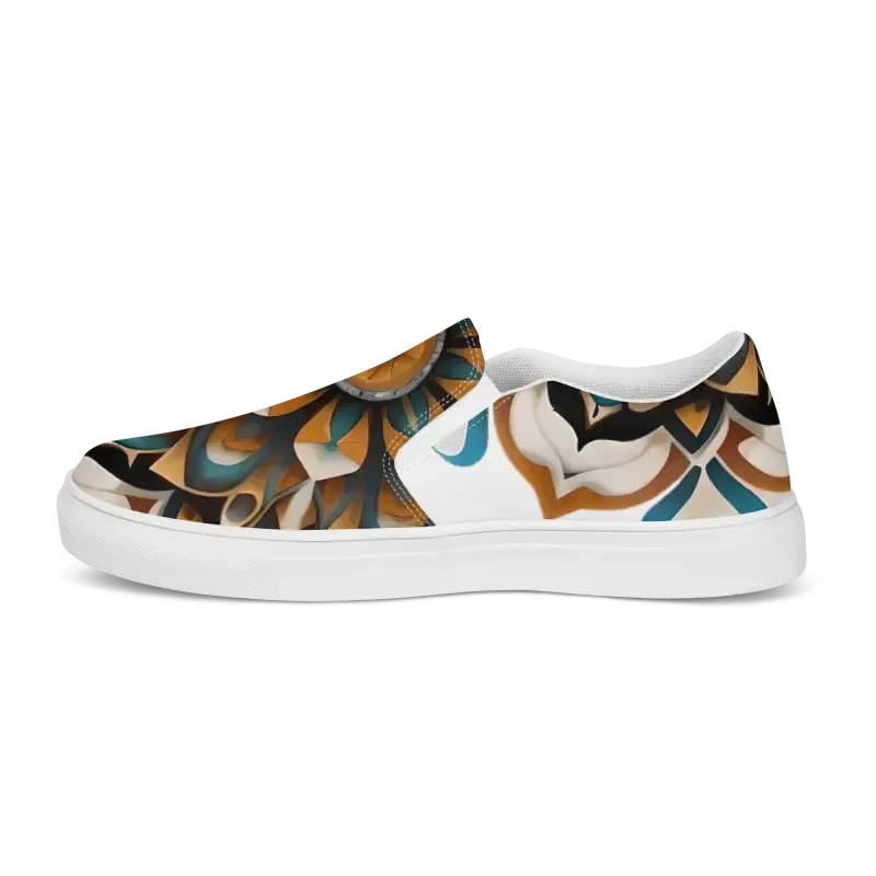Chic Geometric Pattern Canvas Shoes for Women
