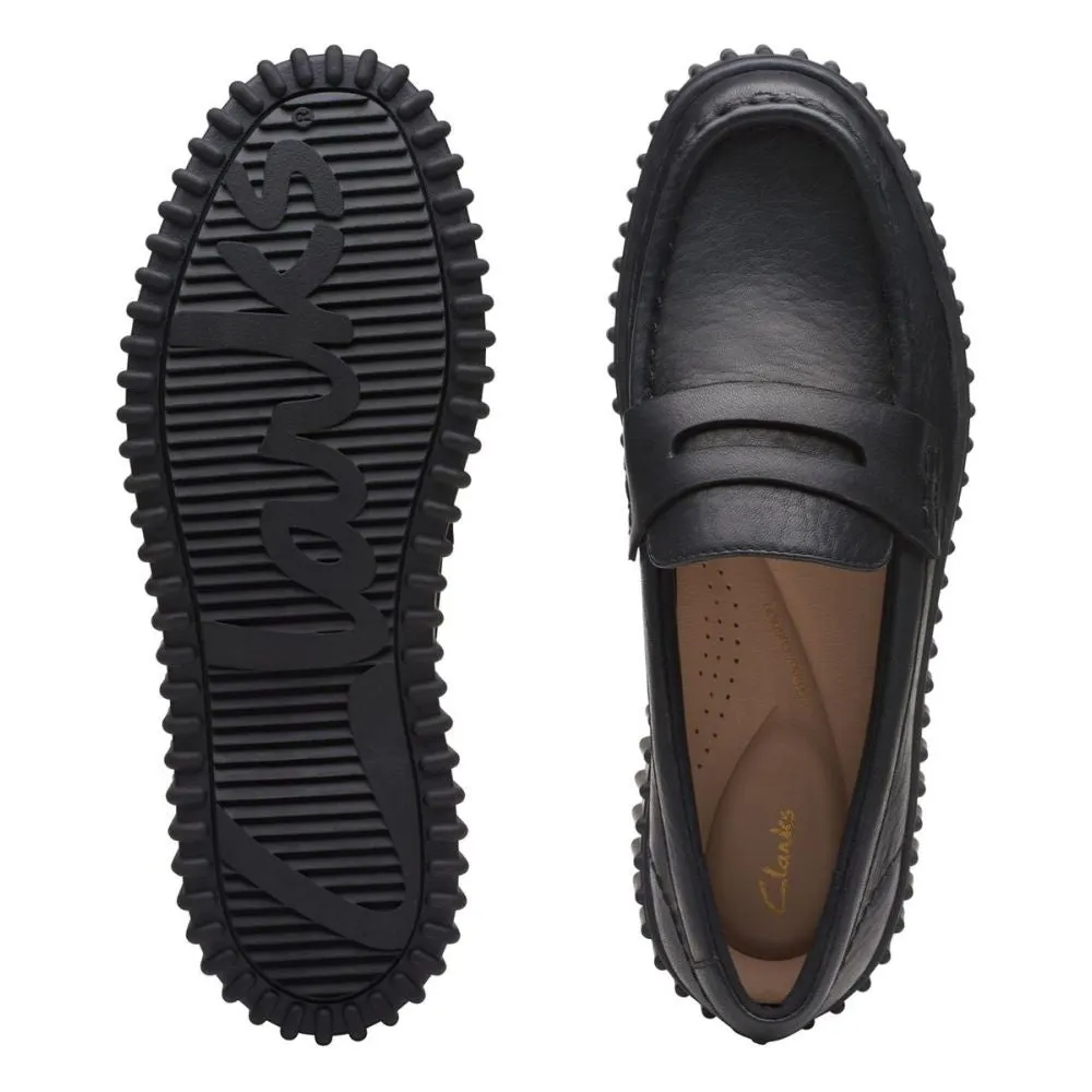 Clarks Women's Torhill Penny in Black Leather