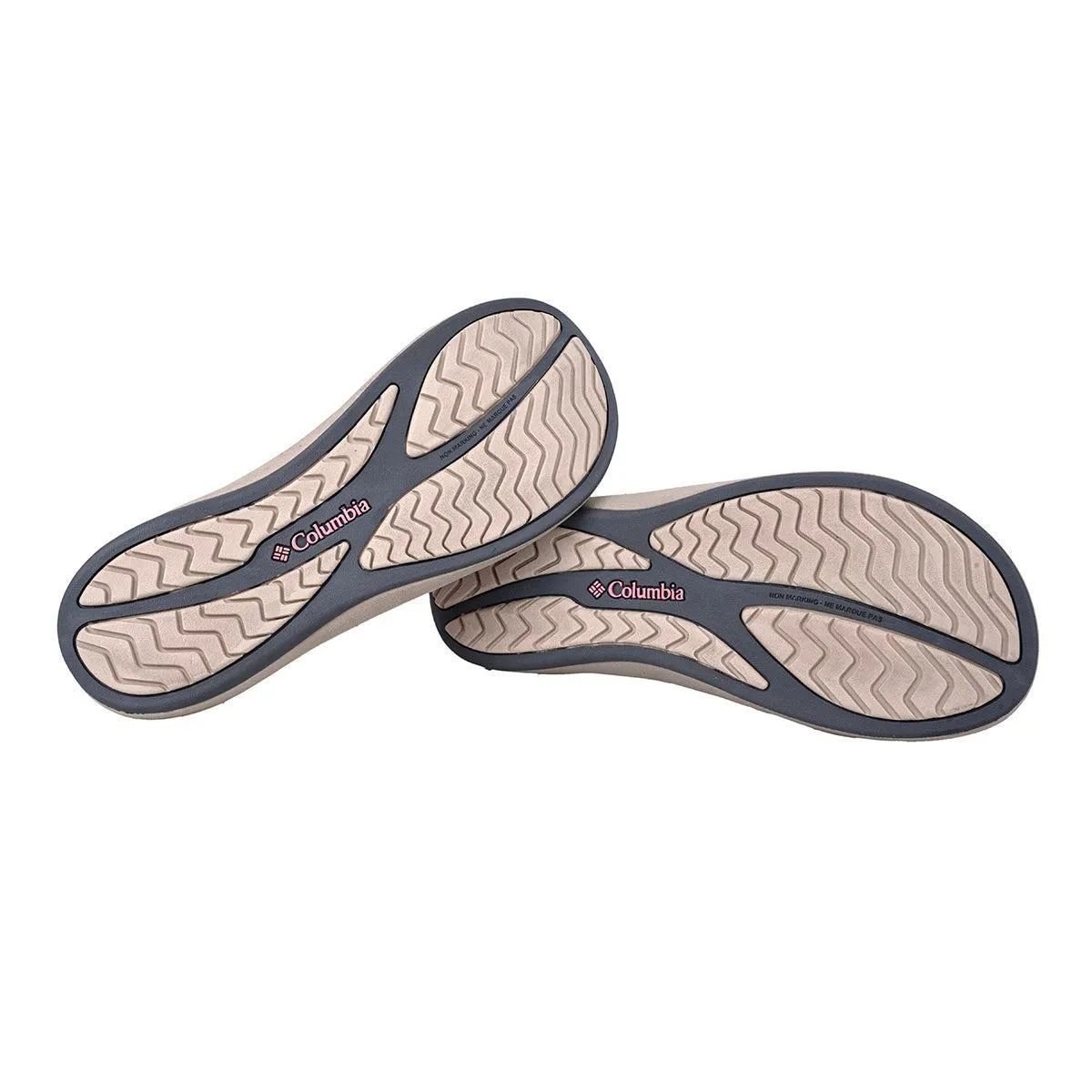 Columbia Flat Sandals Fabric Pink Colour For Women