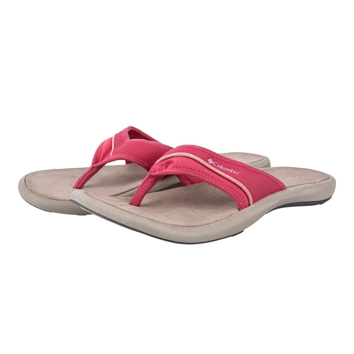 Columbia Flat Sandals Fabric Pink Colour For Women