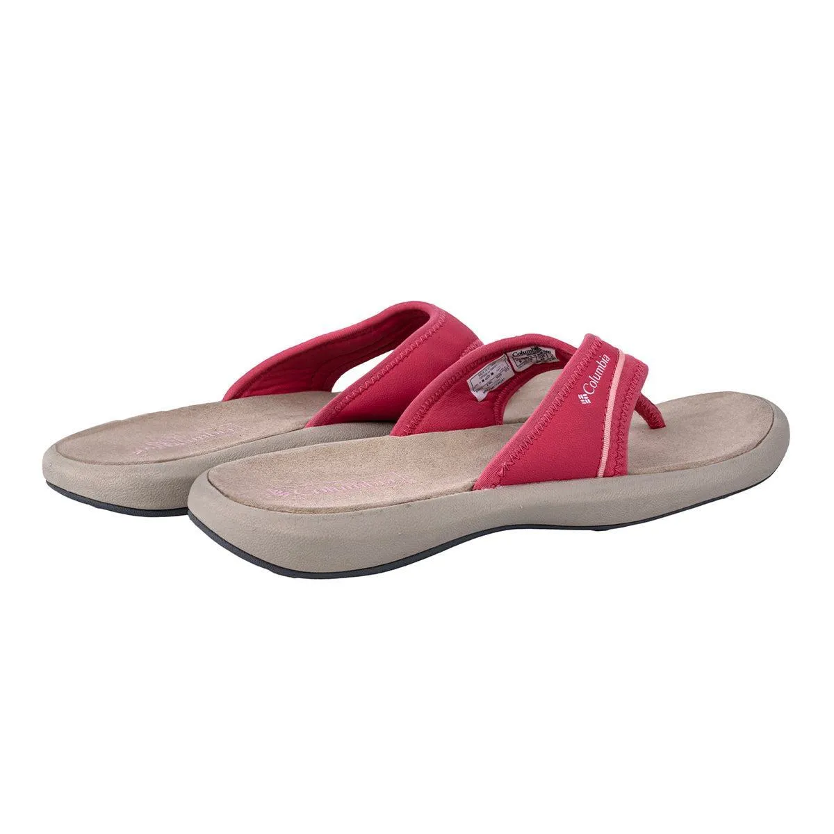 Columbia Flat Sandals Fabric Pink Colour For Women