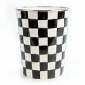Courtly Check Enamel Waste Bin