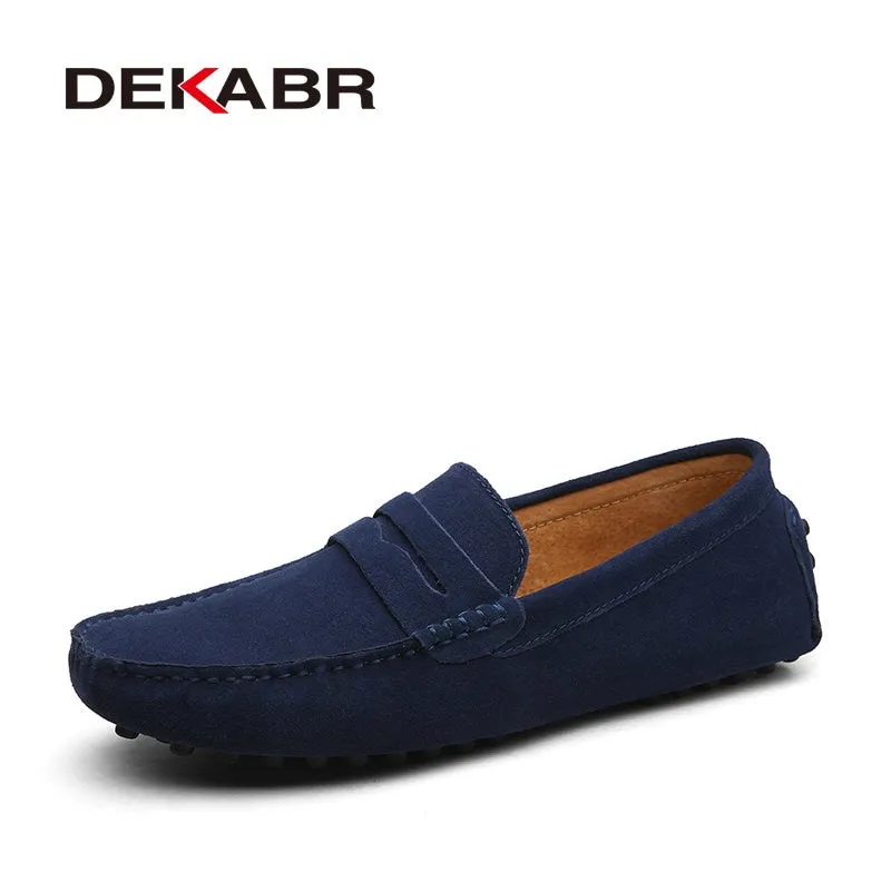 DEKABR Mens Canvas Boat Shoes