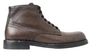 Dolce & Gabbana Brown Leather Perugino Shoes
