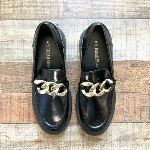 Dream Pairs Black Gold Chain Chunky Loafers- Size 8 (BRAND NEW CONDITION, sold out online)