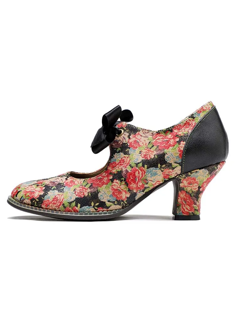 Hand-Painted Floral Laces Elegant Shoes