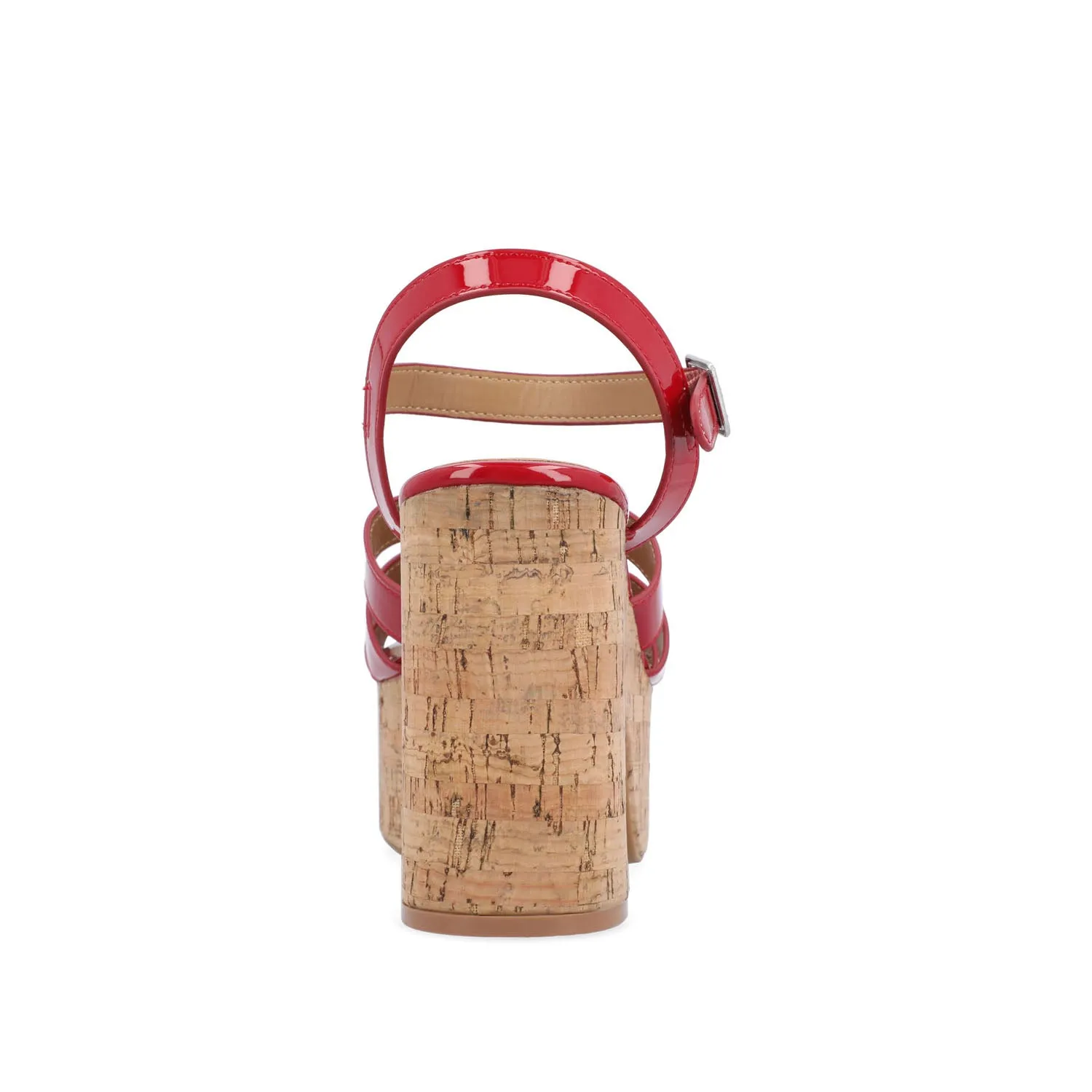 JANIA BLOCK HEELED SANDALS IN PATENT