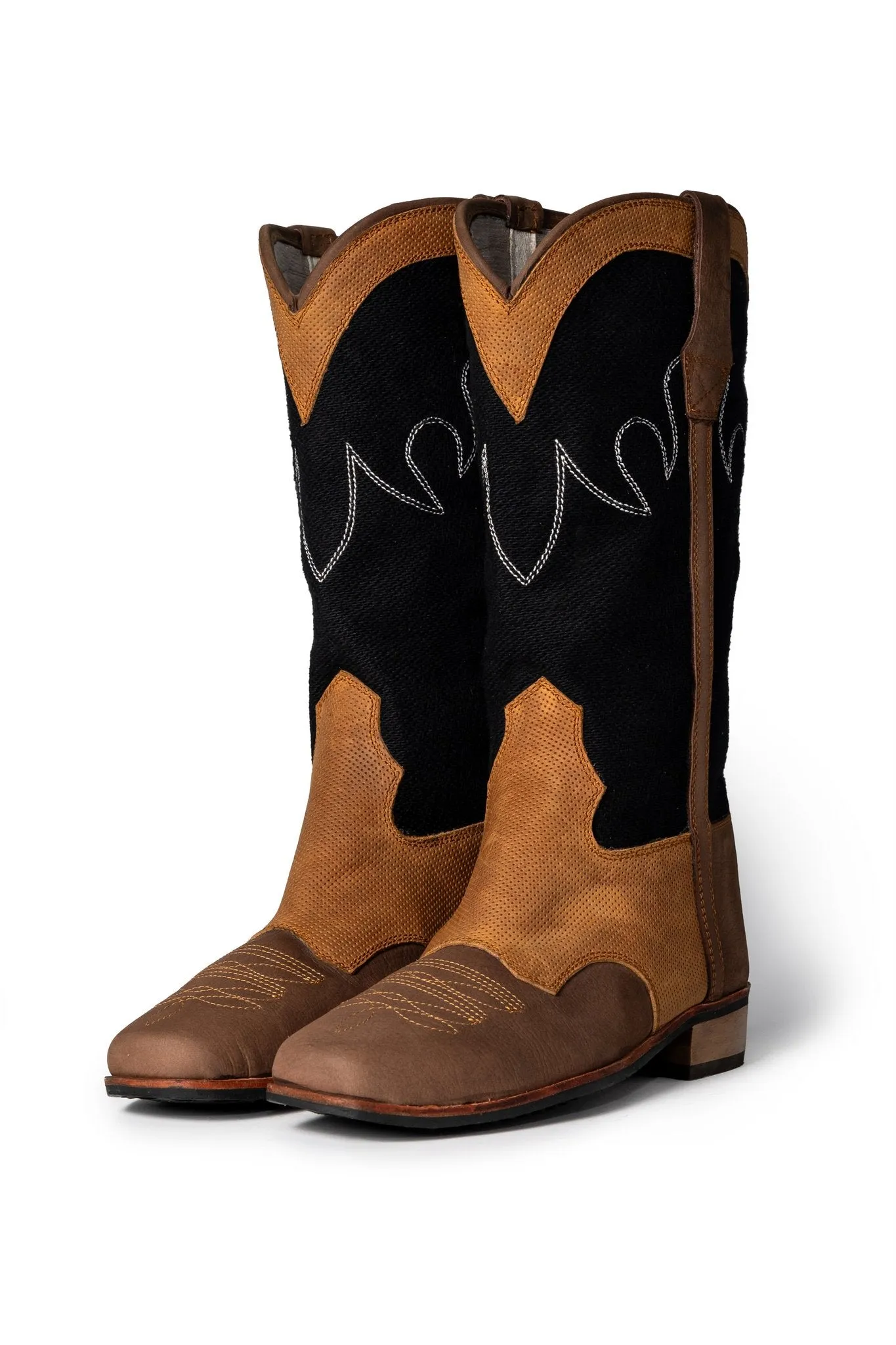 Jerry Detailed Tri-Colour Cowboy / Western Boots