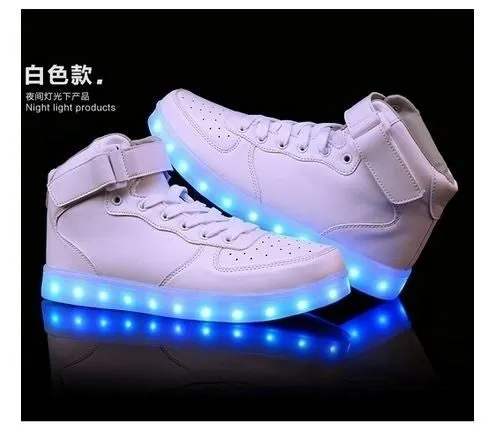 Light Up Shoes Flashing LED Luminous Shoes High Top Unisex Shoes