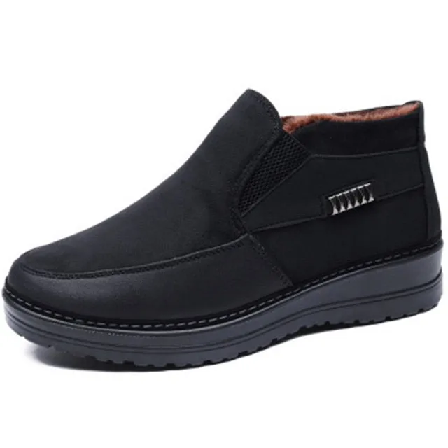 Men High Quality Flock Elderly Comfortable Cotton Snow Boots PLUS SIZE