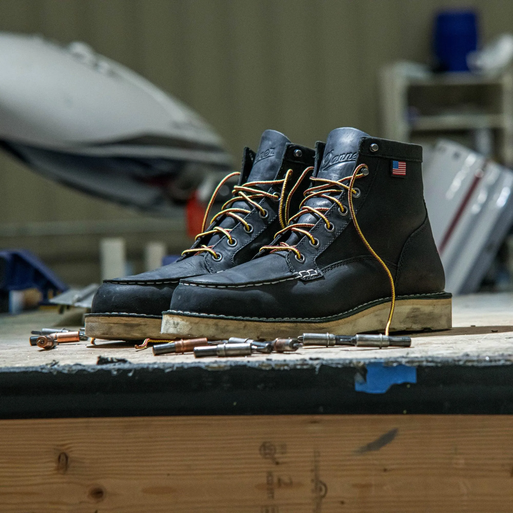 Men's 6" Bull Run Steel Toe Boots - Black