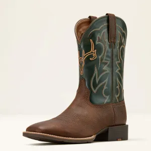 Men's Ariat Sport Outdoor Brown/Green Western Boot