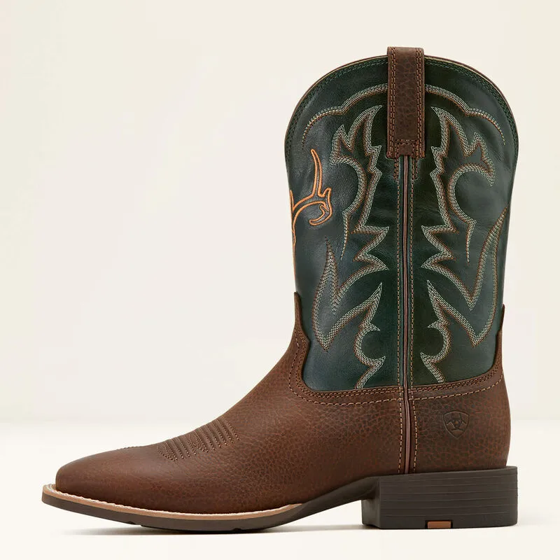 Men's Ariat Sport Outdoor Brown/Green Western Boot