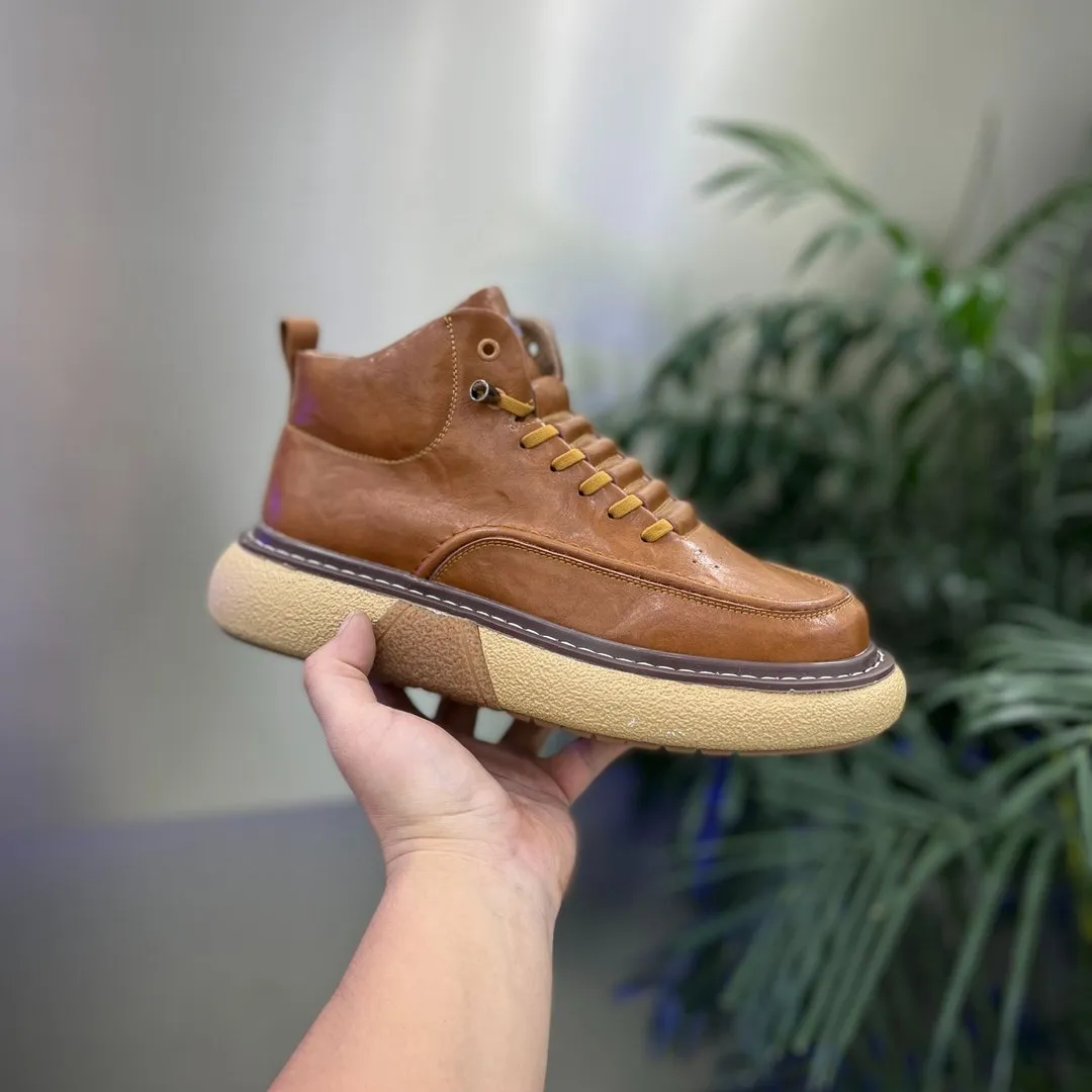 Men's leather retro comfortable shoes