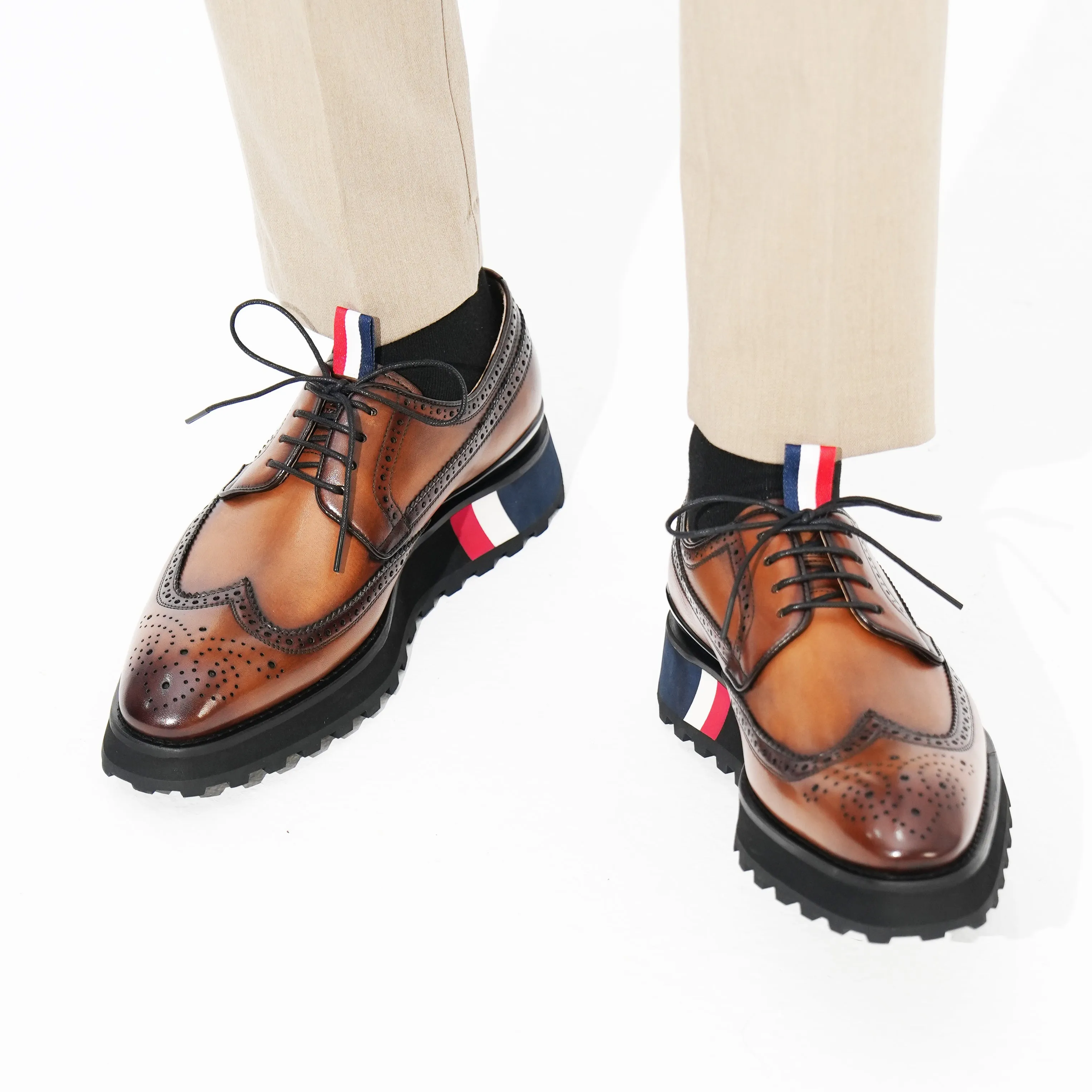 Men's Thick Sole Derby Shoes 90006