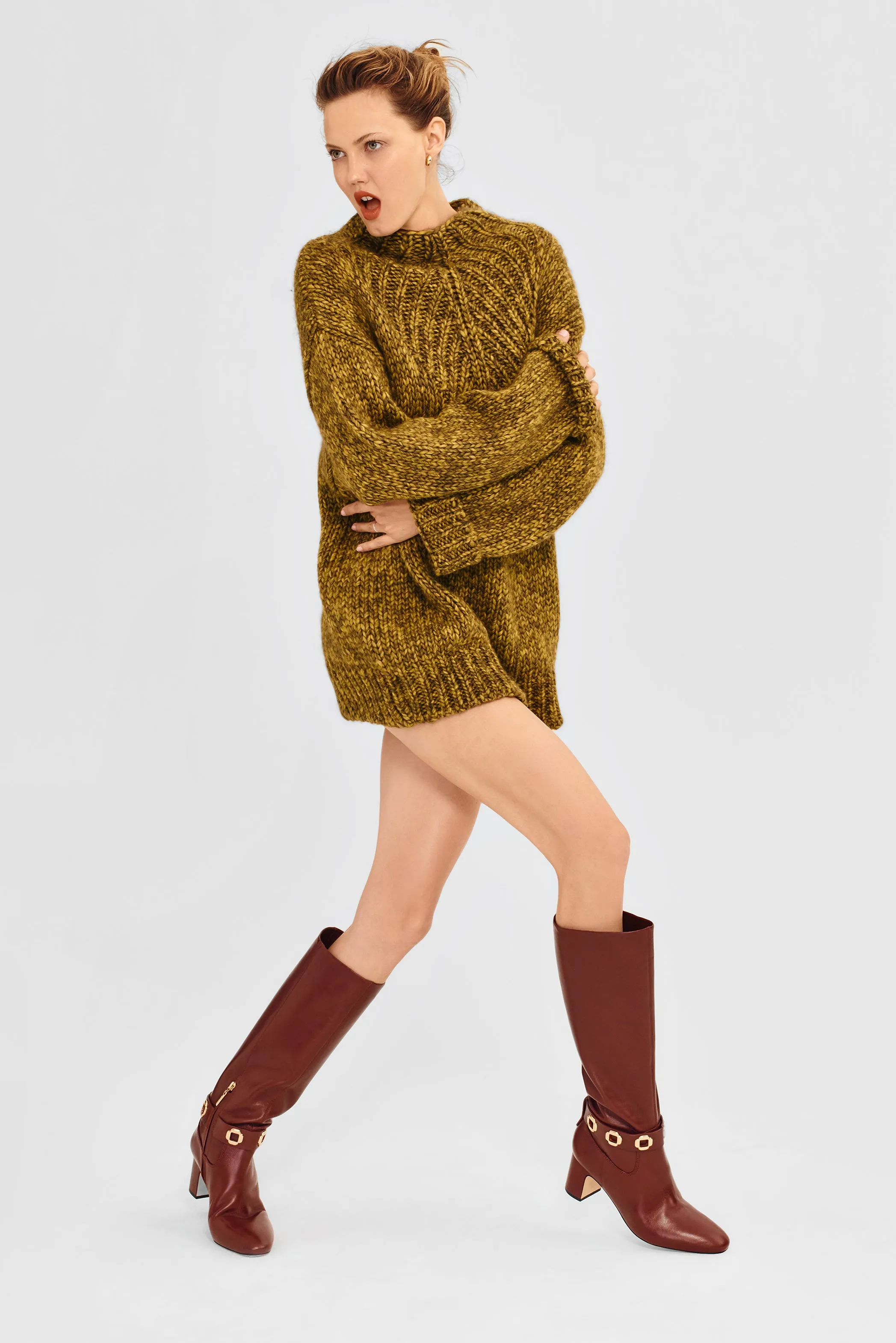 Milan Block Boot In Wine Leather