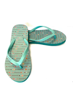 Montana West Turquoise Arrow Flip Flops