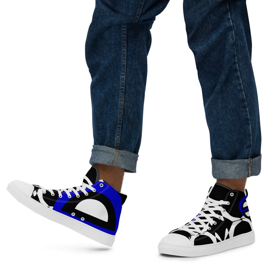 Origen Destination |On-Arrival Point of Origen Men's Blu-Light high top canvas shoes